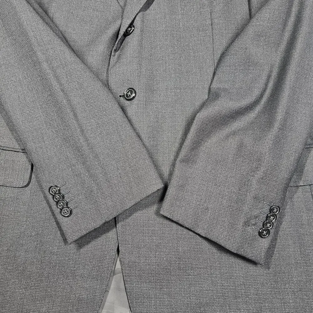 Ermenegildo Zegna Traveller Blazer Mens 46R Dark Gray Black Wool Italy Boss